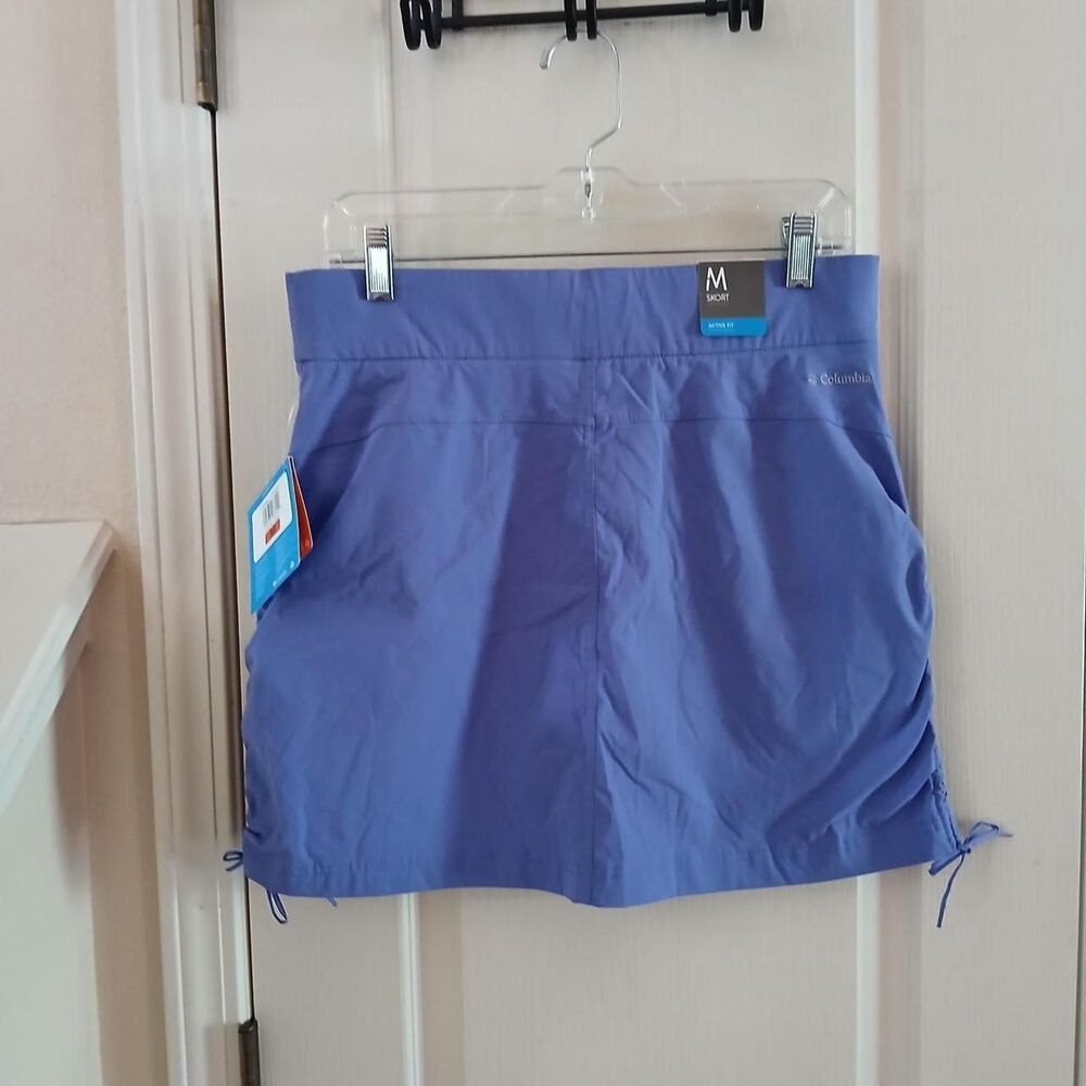 NWT Columbia Active Fit Purple Lotus All Seasons Ruched Skort Quick Dry UPS 50 M - Picture 3 of 5